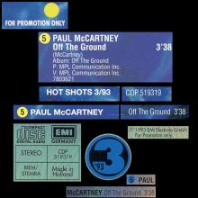 1993 EMI HOT SHOTS NR.3 - OFF THE GROUND - CDP 519319 - FOR PROMOTION ONLY - pic 1