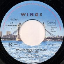 ger20 With A Little Luck ⁄ Backwards Traveller⁄Cuff Link 1C 008-60639 - pic 1