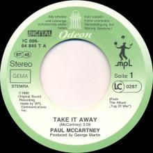 ger29 Take It Away ⁄ I'll Give You A Ring 1C 006-64845 T - pic 1