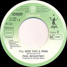 ger29 Take It Away ⁄ I'll Give You A Ring 1C 006-64845 T - pic 1
