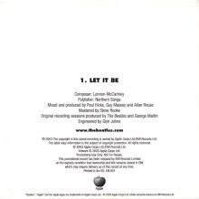 SWEDEN / HOLLAND - 2003 00 00 - THE BEATLES - LET IT BE - LIB 001 - PROMO - pic 2