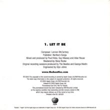 2003 Hol/Uk The Beatles LET IT BE -promo- LIB 001 - pic 2