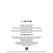 2003 Hol/Uk The Beatles LET IT BE -promo- LIB 001 - pic 1