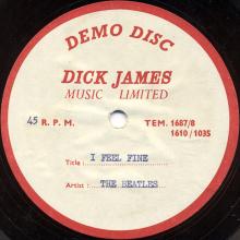 The Beatles Acetate I Feel Fine - pic 1
