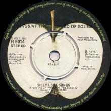 IRELAND 1976 04 30 - SILLY LOVE SONGS / COOK OF THE HOUSE - APPLE -  R 6014 - pic 1