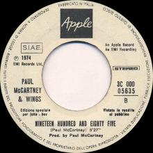it1974 Band On The Run ⁄ Nineteen Hundred And Eighty Five 3C 000-05635  -promo - pic 1