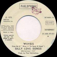 it1976 Silly Love Songs ⁄ Cook Of The House 3C 006-97683 -promo - pic 1