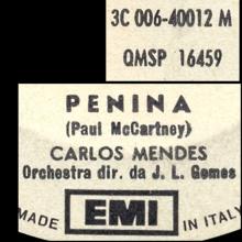 1969it Carlos Mendes - Penina -promo- 3C 006-40012 M / QMSP 16459     - pic 1
