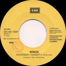 it1979 Goodnight Tonight ⁄ Pino Daniele EMI-000-79067 ⁄ 62579 -promo - pic 1
