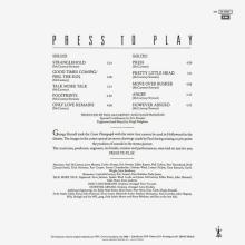 SPAIN 1986 - PRESS TO PLAY - PROMO LP - 074 24 0598 1 - pic 1