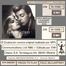 SPAIN 1986 - PRESS TO PLAY - PROMO LP - 074 24 0598 1 - pic 5