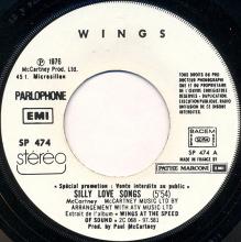 frprs1976  Silly Love Songs / Cook Of The House SP 474 -promo - pic 1