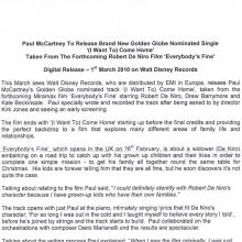 UK 2009 12 08 - PAUL McCARTNEY - (I WANT TO) COME HOME - PROMO CD - pic 1