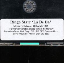 UK 1998 08 03 - RINGO STARR - LA DE DA - MERCURY 566 116-2 - PROMO CD - pic 1