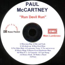 1999 10 04 - PAUL MCCARTNEY - RUN DEVIL RUN - ADVANCE CD - CDLRL 019 - PROMO CD - pic 3