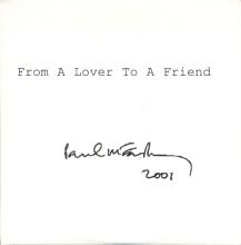 UK 2001 10 29 - FROM A LOVER TO A FRIEND - DR 002 - EU - PROMO - pic 1