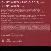 UK 2005 11 21 - JENNY WREN - PAUL McCARTNEY - CDRDJ 6678 - EU  PROMO CD - pic 1
