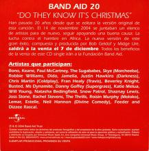 2004 11 24 - BAND AID 20 - DO THEY KNOW IT'S CHRISTMAS? - PROMO CD - pic 1