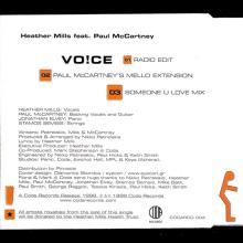 1999 12 13 UK - VO!CE - HEATHER MILLS FEAT. PAUL McCARTNEY - CODARCD 004 - pic 1