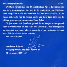 1997 12 15 -  EMI100 1997. THE FIRST CENTENARY - BEAUTIFUL NIGHT - VARIOUS - PROMO CD - pic 1