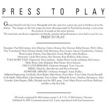 The Paul McCartney Collection 15 Press 0777 7 89269 2 4 hol - pic 5