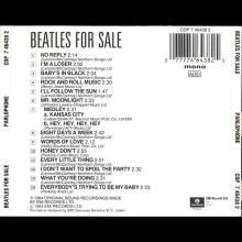 1987 uk04CD Beatles For Sale - CDP 7 46438 2 / BEATLES CD DISCOGRAPHY UK - pic 2