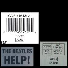 1987 uk05CD Help ! - CDP 7 46439 2 / BEATLES CD DISCOGRAPHY UK - pic 4