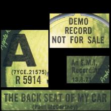 uk1971Back Seat Of My Car ⁄ Heart Of The Country R 5914  - pic 1