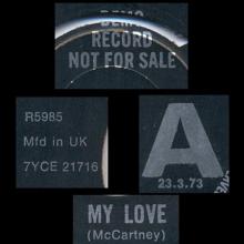 uk1973(1) My Love ⁄ The Mess  - pic 1