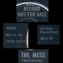 uk1973(1) My Love ⁄ The Mess  - pic 1