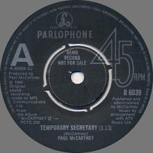uk1980(2) Temporary Secretary R 6039  - pic 1