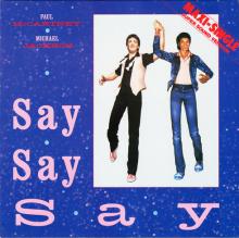 1983 10 03 PAUL McCARTNEY SAY SAY SAY - 1C K062 1653996 - 3 TRACKS 12 INCH - GERMANY - pic 1