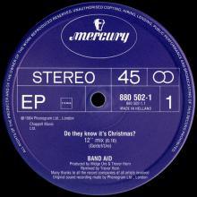 1984 11 28 DO THEY KNOW IT'S CHRISTMAS ? - BAND AID - PHONOGRAM MERCURY 880 502-1 - HOLLAND - pic 5