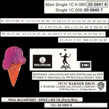 1985 11 18 PAUL McCARTNEY SPIES LIKE US PARTY MIX - 1C K 060 20 0941 6 - 4 TRACKS 12 INCH - GERMANY - pic 1