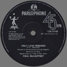 1986 12 01 PAUL McCARTNEY 0NLY LOVE REMAINS - 12R 6148 - 3 TRACKS 12 INCH - UK - pic 5