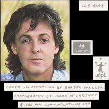 1986 12 01 PAUL McCARTNEY 0NLY LOVE REMAINS - 12R 6148 - 3 TRACKS 12 INCH - UK - pic 1