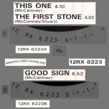 1989 07 31 PAUL McCARTNEY THIS ONE - 12RX 6223 - 5 099920 344603 - 3 TRACKS 12 INCH - UK - pic 1