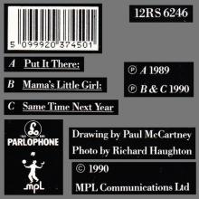 1990 02 17 PAUL McCARTNEY - PUT IT THERE - 12RS 6246 - 5 099920 374501 - 3 TRACKS 12 INCH - UK - pic 1