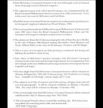 1991 06 28 b World Premiere Of Paul McCartney's Liverpool Oratorio - Press Release - pic 13