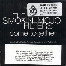 UK 1995 09 09 - THE SMOKIN' MOJO FILTERS - COME TOGETHER - CTPCD 1 - PROMO CD   - pic 1