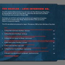 2006 11 20 - THE BEATLES - LOVE - INTERVIEW CD - 0946 3 83049 2 0 - PROMO CD - pic 1