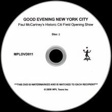 UK 2009 11 17 - GOOD EVENING NEW YORK CITY - PMcC'S HISTORIC CITI FIELD OPENING SHOW - MPLDVD011 - PROMO DVD 1 & 2 - pic 1