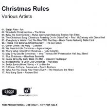 UK 2011 11 26 - THE CHRISTMAS SONG - CHRISTMAS RULES - PROMO CDR - pic 1