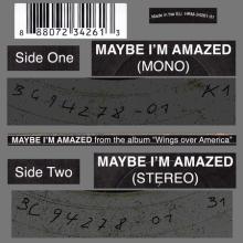 2013 04 20 PAUL McCARTNEY MAYBE I'M AMAZED - MONO STEREO - HRM 34261 01 - 8 88072 34261 3 - 12 INCH - EU - pic 1