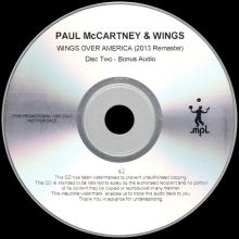 UK 2013 05 27 - WINGS OVER AMERICA (2013 REMASTER) - B - DISC TWO - BONUS AUDIO - MPL LOGO - PROMO CDR - pic 1