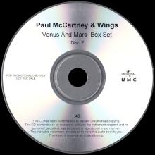 UK 2014 11 03 - PAUL MCCARTNEY & WINGS VENUS AND MARS -ARCHIVE COLLECTION - MPL - CONCORD - UNIVERSAL - HEAR MUSIC PROMO CDR - pic 8