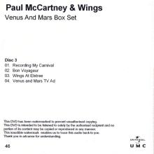 UK 2014 11 03 - PAUL MCCARTNEY & WINGS VENUS AND MARS -ARCHIVE COLLECTION - MPL - CONCORD - UNIVERSAL - HEAR MUSIC PROMO CDR - pic 6