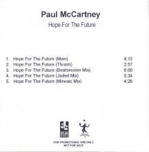 UK 2014 12 08 - PAUL MCCARTNEY - HOPE FOR THE FUTURE - FIVE TRACKS - pic 1