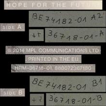 2015 01 12 PAUL McCARTNEY - HOPE FOR THE FUTURE - HRM-36718-01 ⁄ 8 88072 367180 - 12 INCH - EU - pic 1