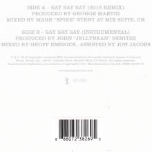 2015 10 06 PAUL McCARTNEY - SAY SAY SAY (2015 REMIX) - HRM-38269-01 - 8 88072 38269 5 - 12 INCH - EU - pic 11